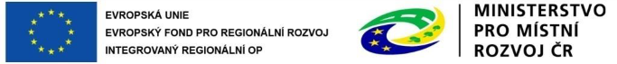 Evropská unie, Evropský fond pro regionální rozvoj, Integrovaný regionální OP Ministerstvo pro místní rozvoj ČR